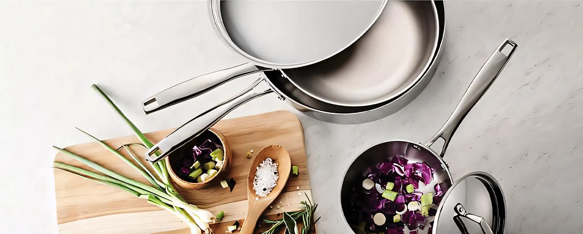 custom stainless steel cookware servies