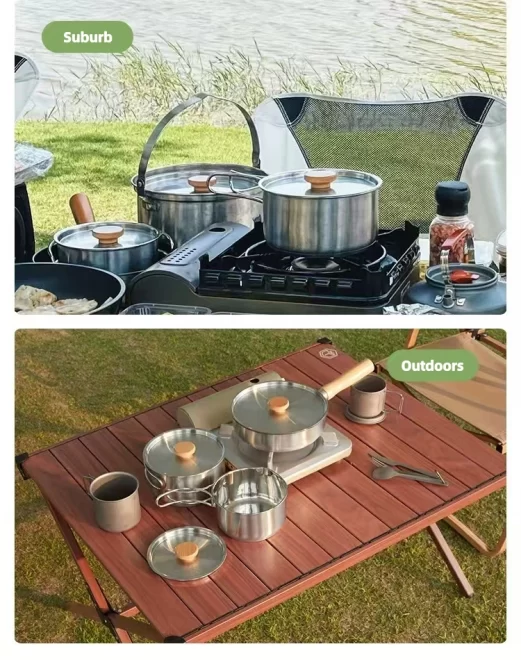 Versatile Cooking Needs-stainless steel camping cookware