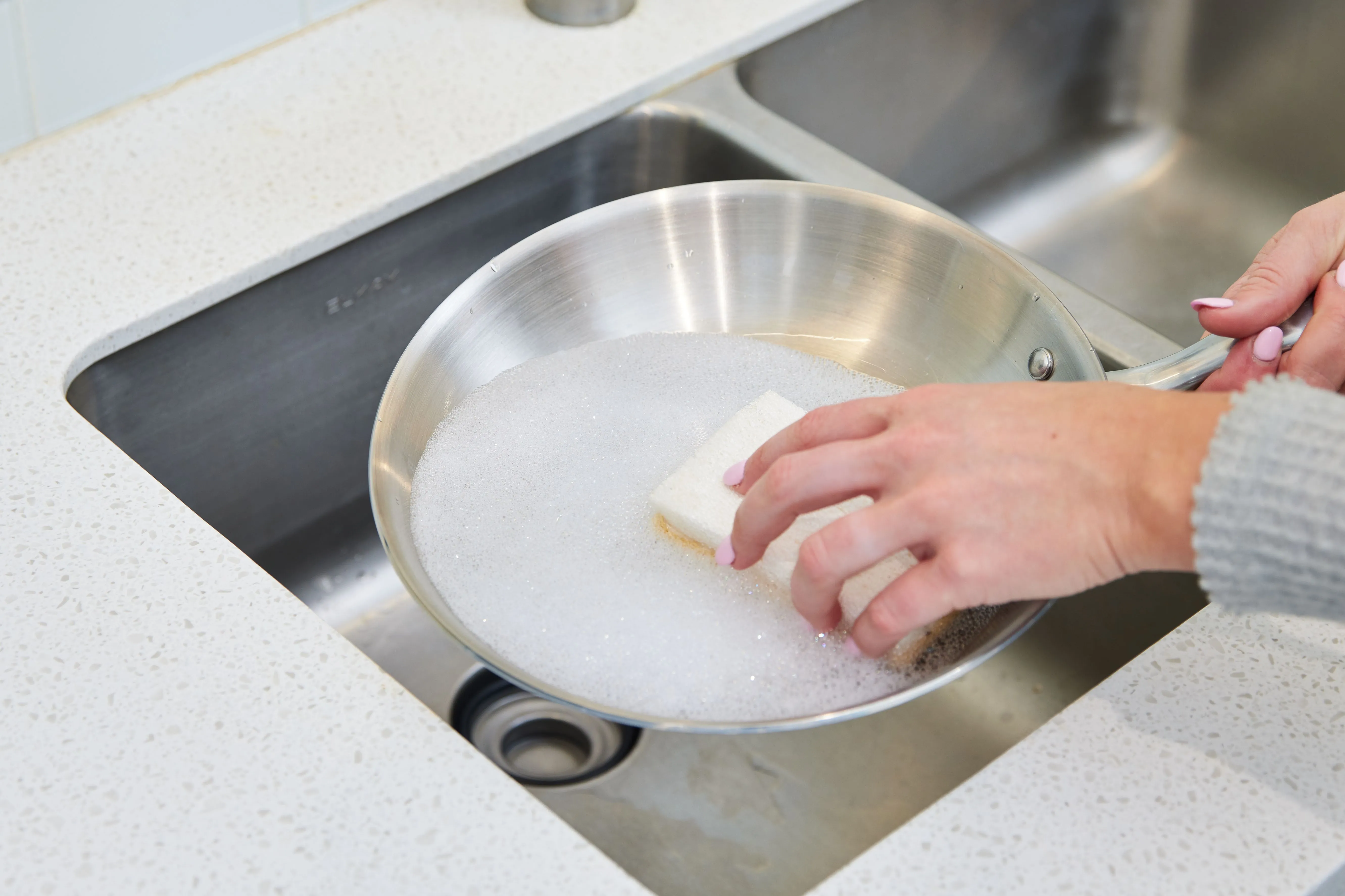 Clean Stainless Steel Wok-chancescook